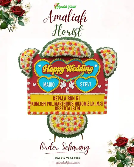 Papan Bunga Pernikahan Way Kandis